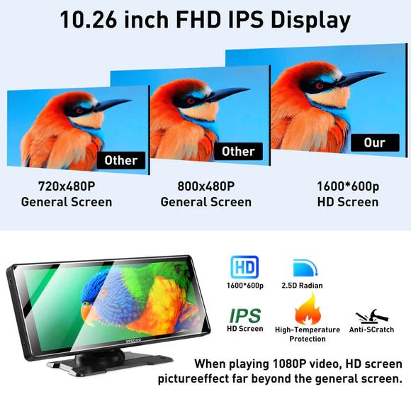 10.26" Wireless CarPlay/Android Auto Touch Screen Compatible with All Vehicles SatNavWorld SatNavWorld