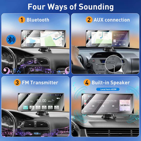 10.26" Wireless CarPlay/Android Auto Touch Screen Compatible with All Vehicles SatNavWorld SatNavWorld