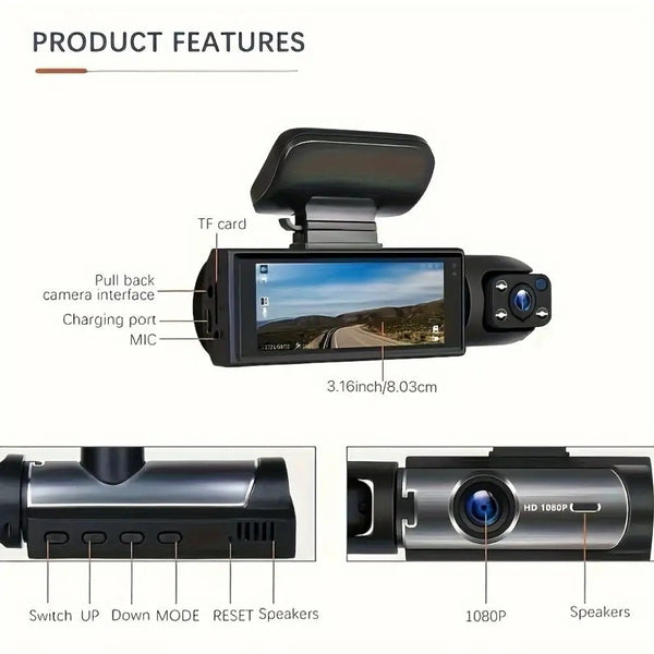 1080P HD Dual Lens Dash Cam SatNavWorld SatNavWorld