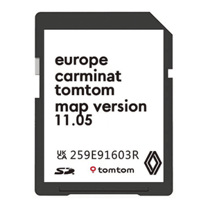 RENAULT Tom Tom Carminat 11.05 Navigation SD Card Europe and UK Map 2023-2024 RENAULT SatNavWorld