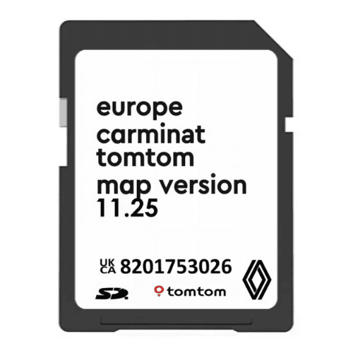 RENAULT Tom Tom Carminat 11.25 Navigation SD Card Europe and UK Map 2024-2025 RENAULT SatNavWorld