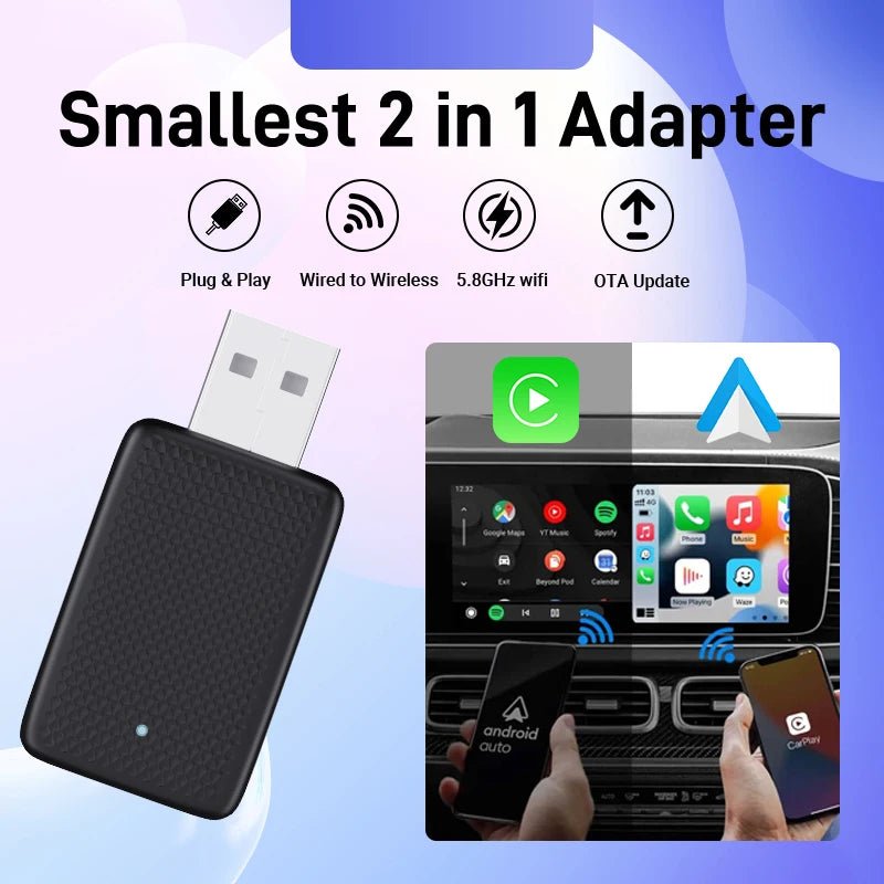 Carplay Android Auto Wireless Adapter SatNavWorld SatNavWorld