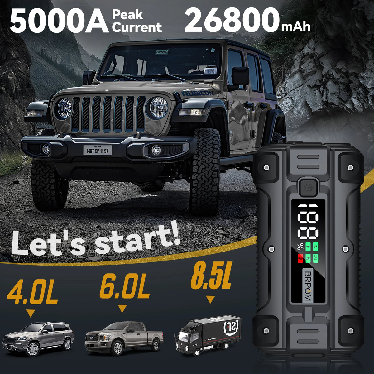 Digital Car Jump Starter & Power Bank Combo SATNAVWORLD SatNavWorld