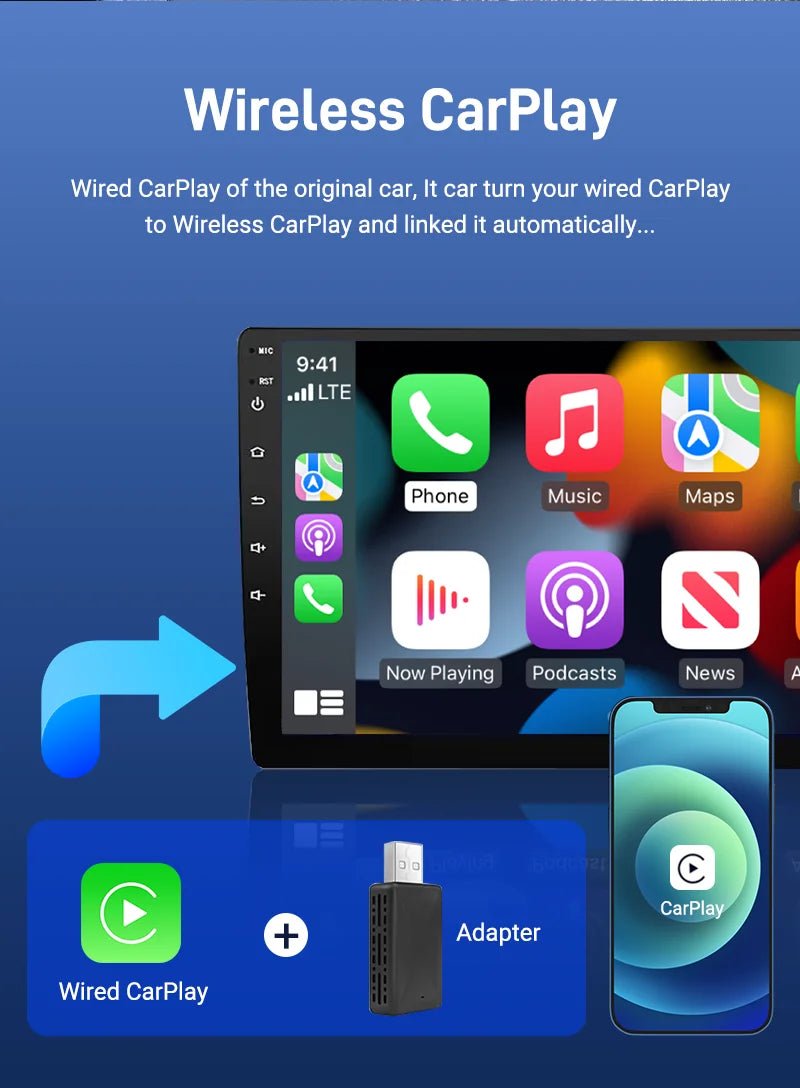 Carplay Android Auto Wireless Adapter SatNavWorld SatNavWorld