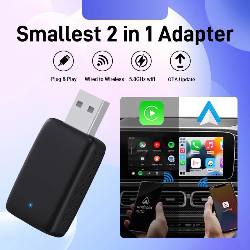 Carplay Android Auto Wireless Adapter SatNavWorld SatNavWorld