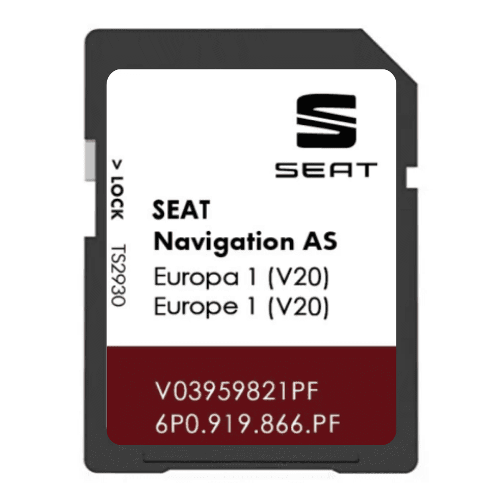 SEAT V20 AS 2025 Mib2 Sat Nav SD Card UK & Europe 6P0 919 866 PF SEAT SatNavWorld