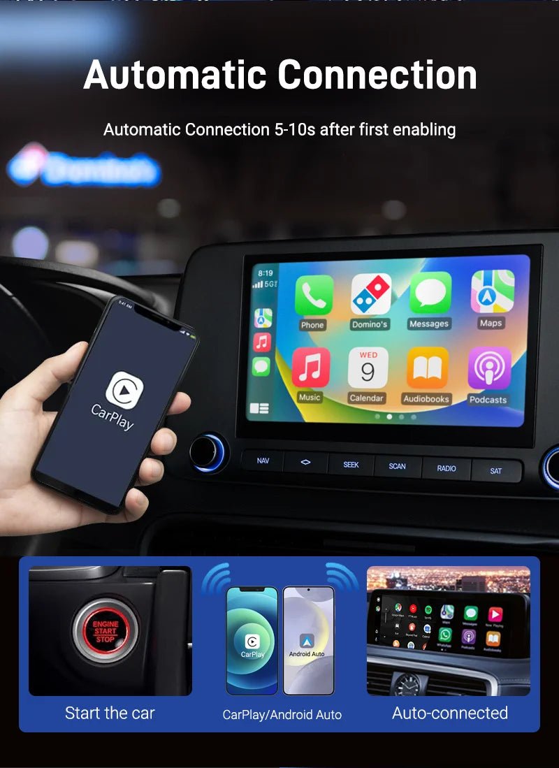 Carplay Android Auto Wireless Adapter SatNavWorld SatNavWorld