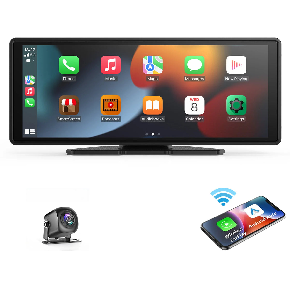 10.26" Wireless CarPlay/Android Auto Touch Screen Compatible with All Vehicles SATNAVWORLD SatNavWorld