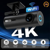 4K Car Dash Cam DVR Recorder Auto Recorder APP Control Black Box WIth WIFI Voice 24h Parking Monitoring function car accessories SatNavWorld SatNavWorld