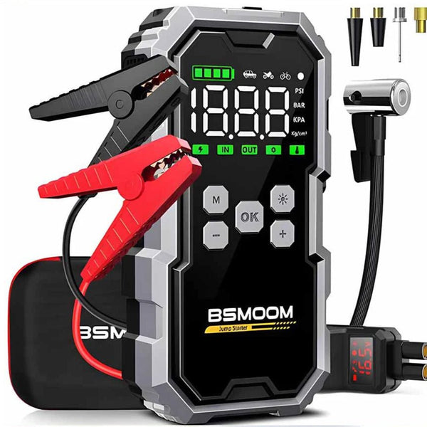 Car Jump Starter + Power Bank with 150PSI Air Compressor SatNavWorld SatNavWorld