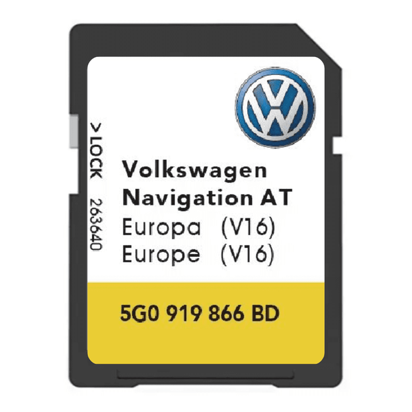 VW V16 AT Mib1 Discover Media Sat Nav SD Card Map UK & Europe VW SatNavWorld