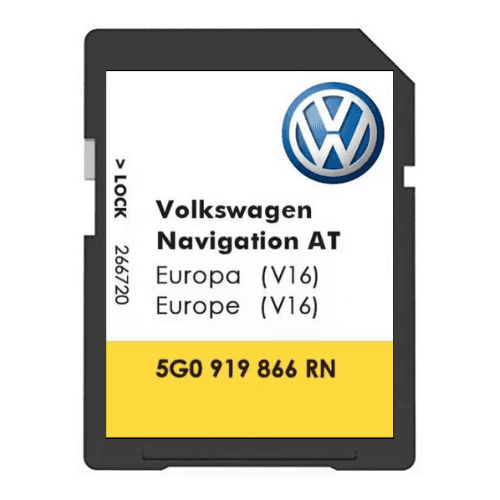 VW V16 AT Mib1 Discover Media Sat Nav SD Card Map UK & Europe VW SatNavWorld