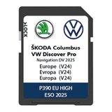 VW Skoda V24 DV Discover Pro Sat Nav SD Card Map UK & Europe 2025 VW SatNavWorld