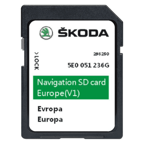 SKODA SD Card for MIB1 Amundsen Sat Nav Update 5E0 051 236G SKODA SatNavWorld